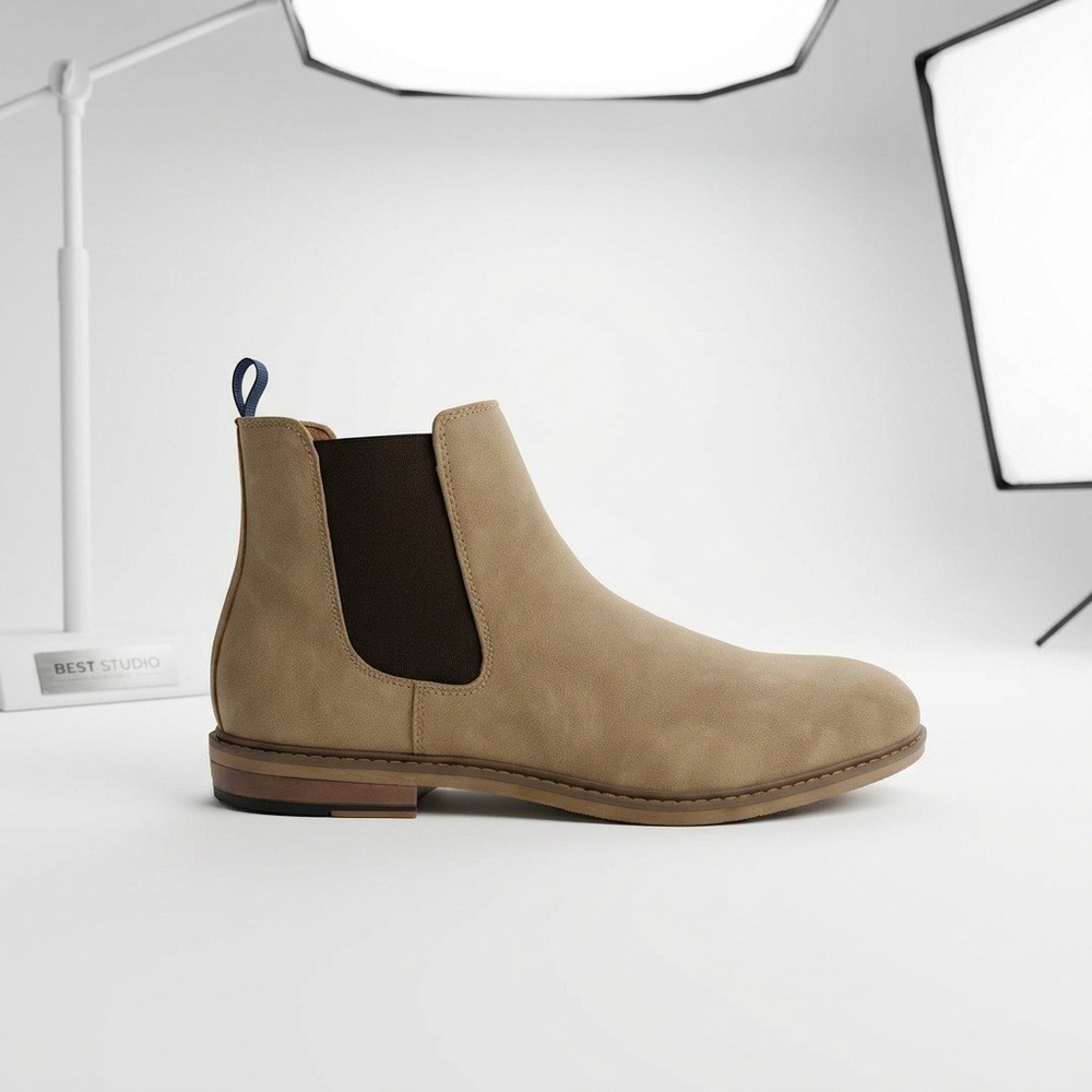Madden by Steve Madden Memille Mens Size 10.5 Taupe Suede Chelsea Boots NWB